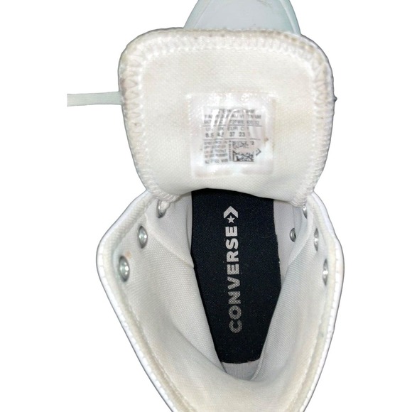 Converse High Top Sneakers Women Sz 6.5 Y2K LEATHER Platform Lug Chuck Taylor - Picture 8 of 11